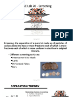 ChE Lab 70 - Screening Size Fractions