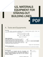 Tools, Materials and Equipment For Staking-Out Building