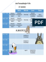 Horario Cuarto Segundo Semestre