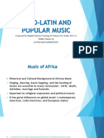 Afro-Latin and Popular Music Traditions