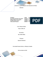 Fase 3. Definir requerimientos de espacio planta industrial