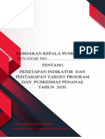 Indikator Target Kegiatan Dan Program Puskesmas Penanae Tahun 2020