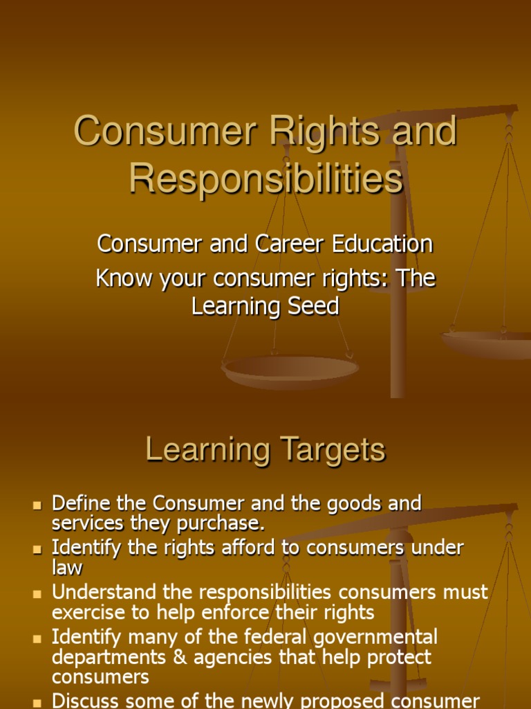 Consumer Rights and Responsibilities Guide | PDF