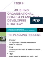 Establishing Organisational Goals & Plans, Then Developing Strategy