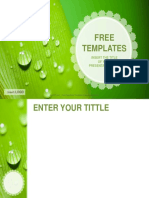 Droplets Nature PPT Templates Widescreen