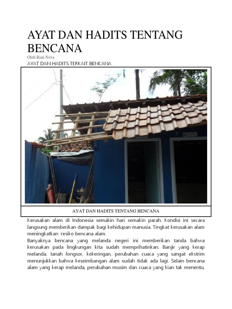 Ayat dan Hadits tentang Bencana Alam | PDF | Sains & Matematika