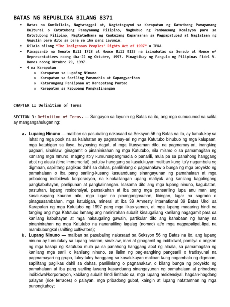 Ra 8371 Ipra | PDF