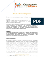 ETIQUETA Y PROTOCOLO - Desarrollo Del Evento PDF