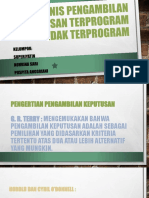 2 Jenis Pengambilan Keputusan Terprogram & Tidak Terprogram B6