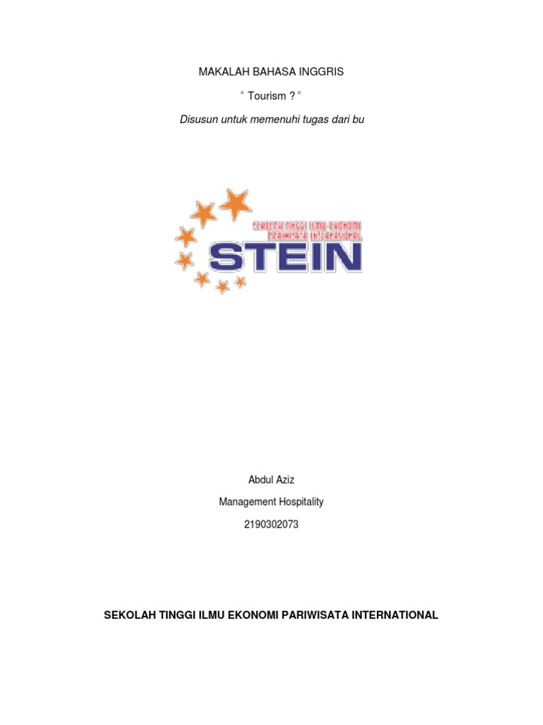 Makalah Bahasa Inggris Tourism Recreation