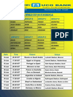 World Cup Fixtures PDF