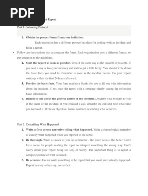  Incident Report