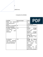 Cronograma de Actividades-Trabajo Social II