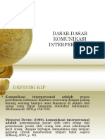 Dasar-Dasar Komunikasi Interpersonal