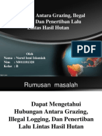 Hubungan Antara Grazing, Illegal Logging, Penertiban Lalu Lintas Hasil Hutan