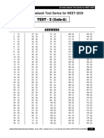 Solutions - AIATS Med-2020 (OYMCF) Test-3 (Code-A & B) - 10-11-2019 PDF