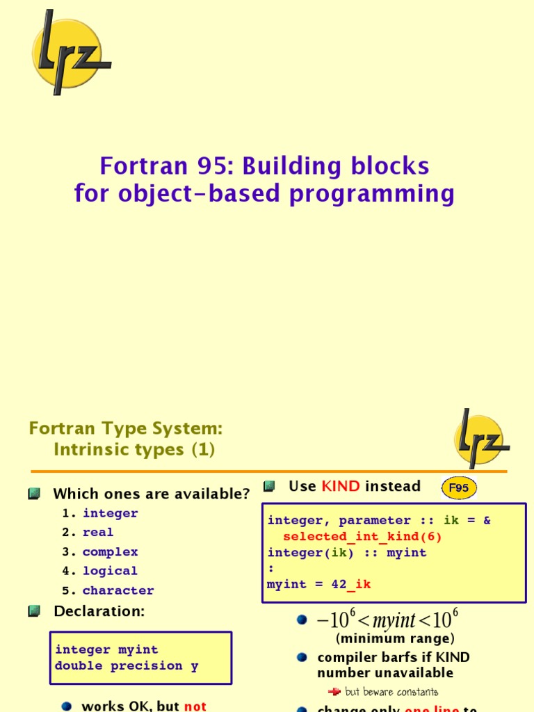 Fortran Basics Pointer Computer Programming Parameter Computer Programming