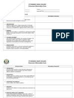 SDSC ClassroomObservationForm