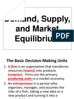 Demand, Supply, and Market Equilibrium REVISED