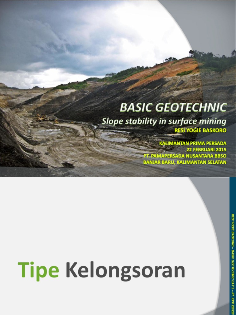 Slope Stability in Surface Mining | PDF | Landslide | Natural Hazards