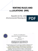 RA 10587 IRR highlights environmental planner qualifications