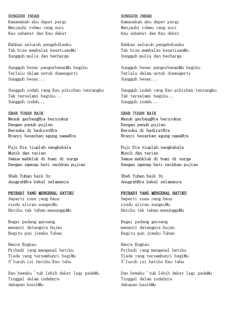 √ Lirik Lagu Masuk Gerbangnya Bersyukur