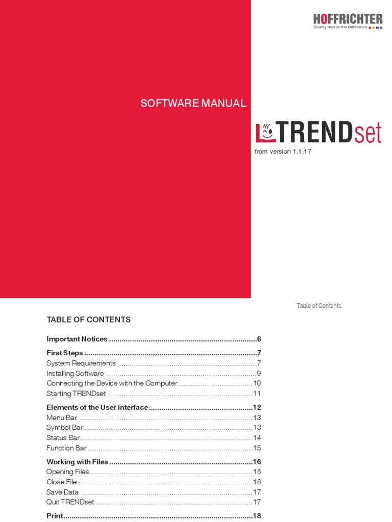 PDF Trend II Software Manual | PDF | Microsoft Windows | Computer File