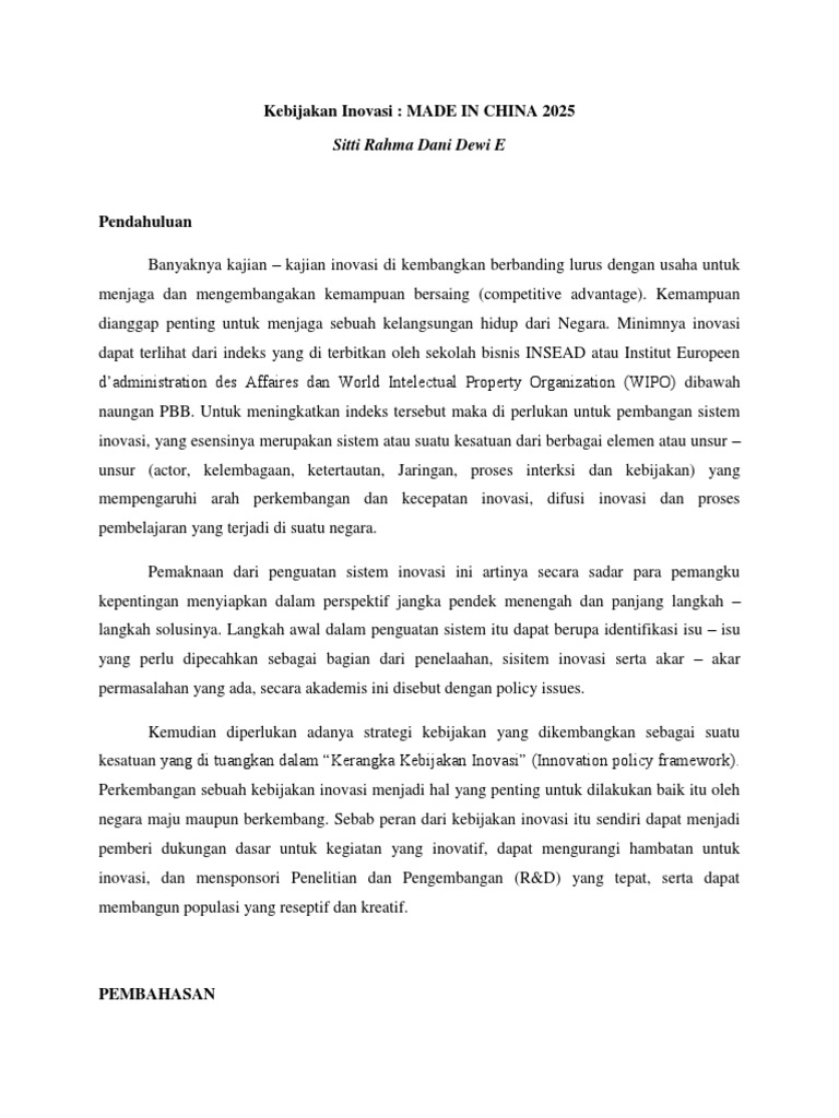 Policy Innovation Made in China 2025 PDF