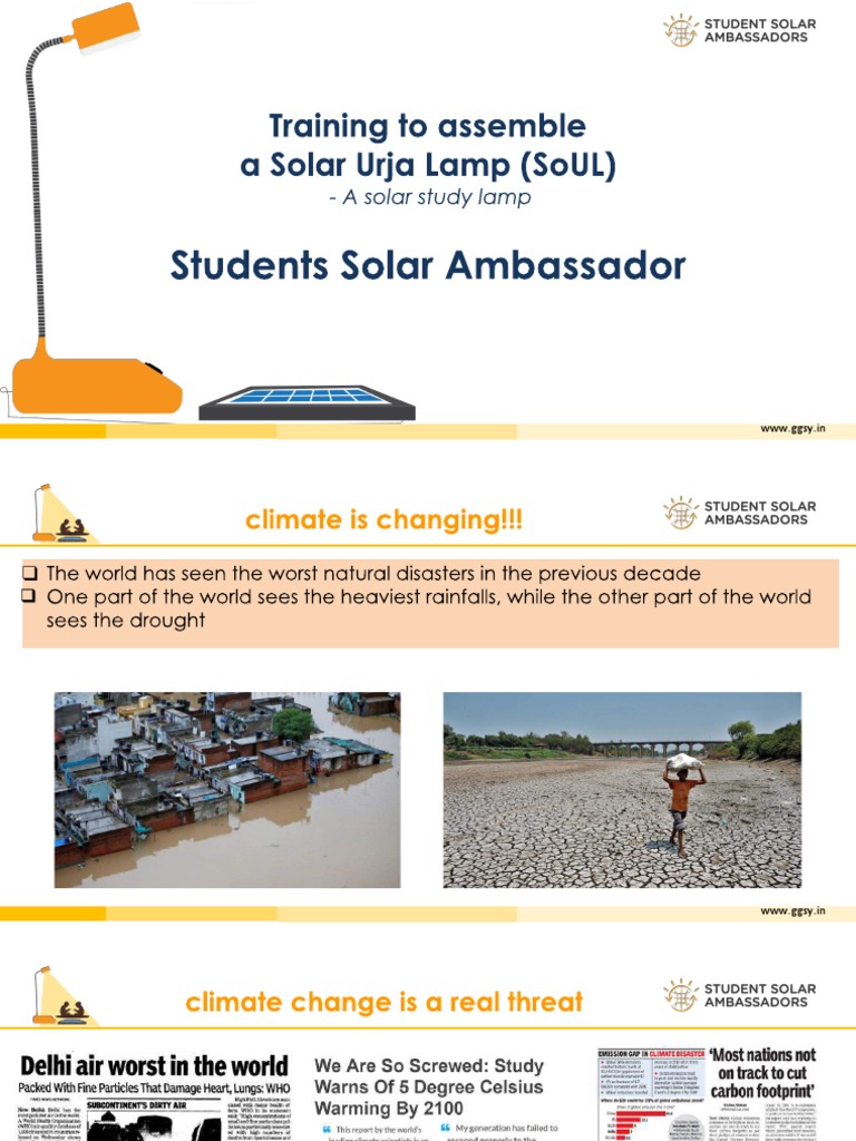 Student Solar Ambassador Workshop Presentation | PDF | Electronics ...