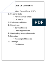 TABLE OF CONTENTS Erf