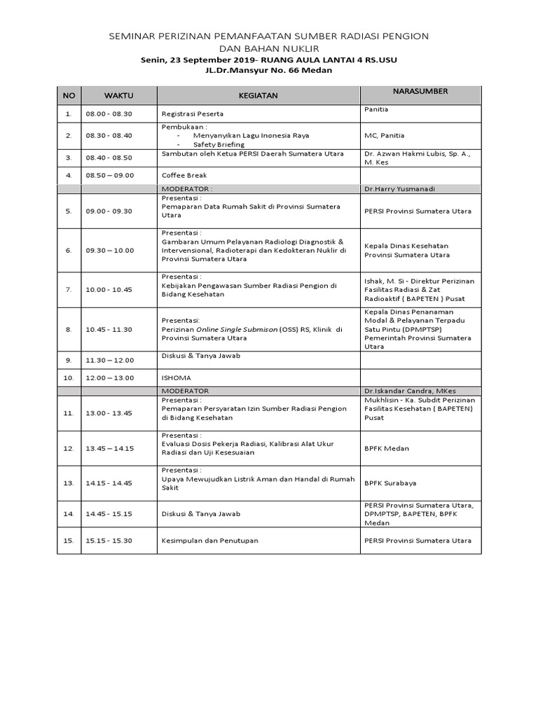 2 Susunan Acara Agenda Rapat Koordinasi