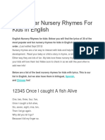 30 Popular Nursery Rhymes For Kids in English