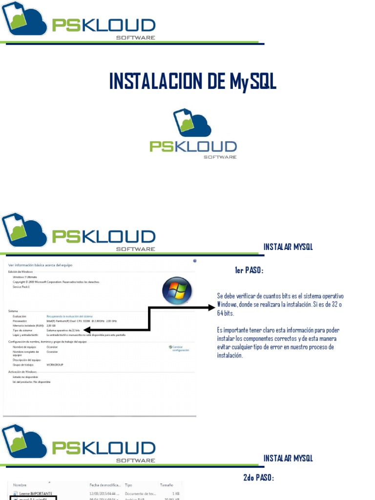 Guía de Instalación de MySQL | PDF | Mi sql | Archivo de computadora