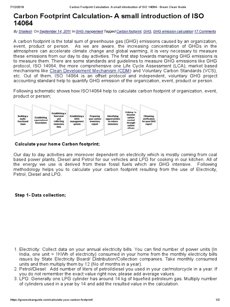 ISO 14064: Carbon Footprint Guide | PDF | Carbon Footprint | Greenhouse Gas