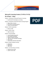 Course - Microsoft Licensing - 4 Days