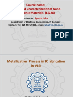 EE669 - Lecture 27 - 15.10.2019 Metallization