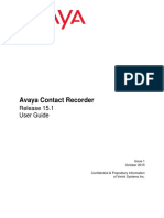 Avaya Contact Recorder Release 15.1 User PDF