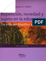 Cerletti - Repeticion, Novedad y Sujeto en La Educacion PDF