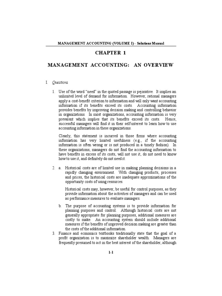 Mas by Cabrera Chapter 1 Management Accounting An Overview PDF | PDF ...