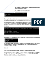 Límites de recursos y perfiles de usuario en Oracle