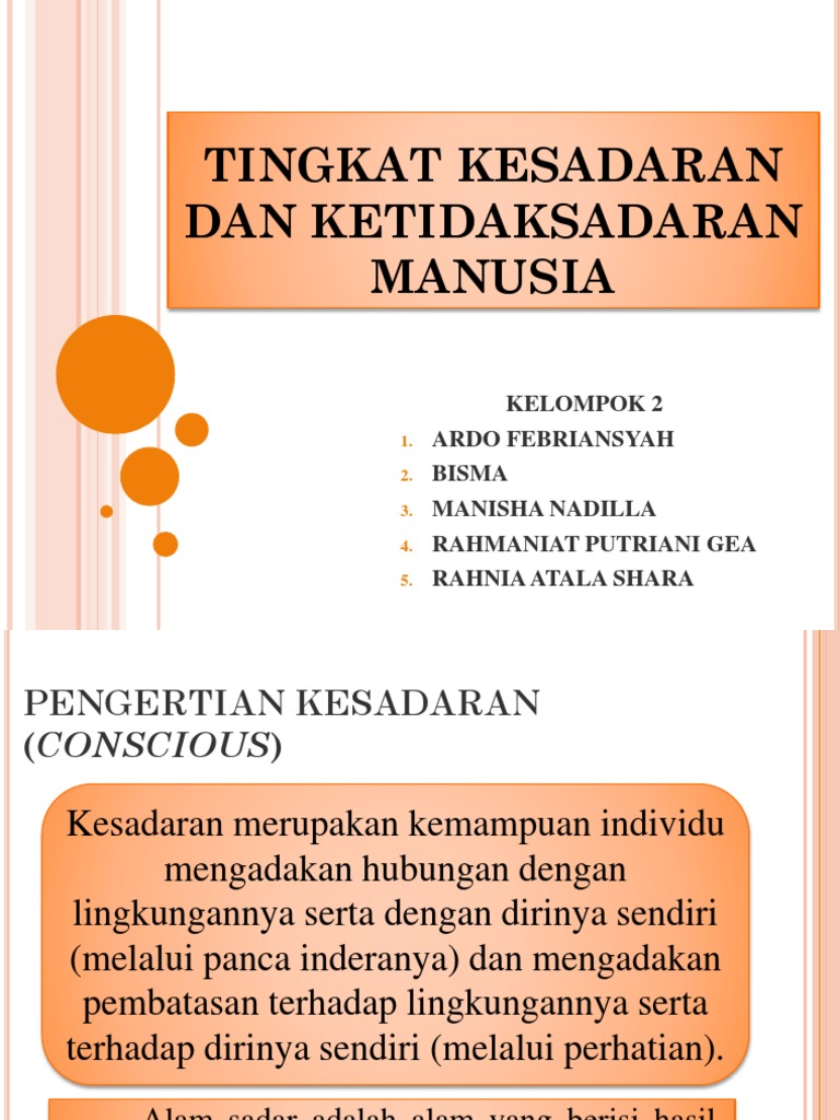 Tingkat Kesadaran Dan Ketidaksadaran Manusia Pdf