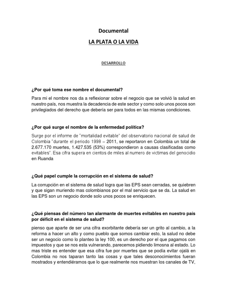 Crisis del Sistema de Salud en Colombia | PDF | Hospital | Sistema de salud