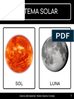 Tarjetas Sistema Solar Los Planetas
