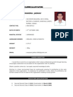 CV Summary for Swapnil Jadhav
