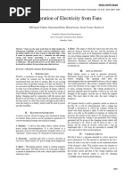 Generation of Electricity Using Fan PDF