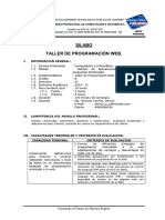 Silabo Taller Web de Programacion PDF