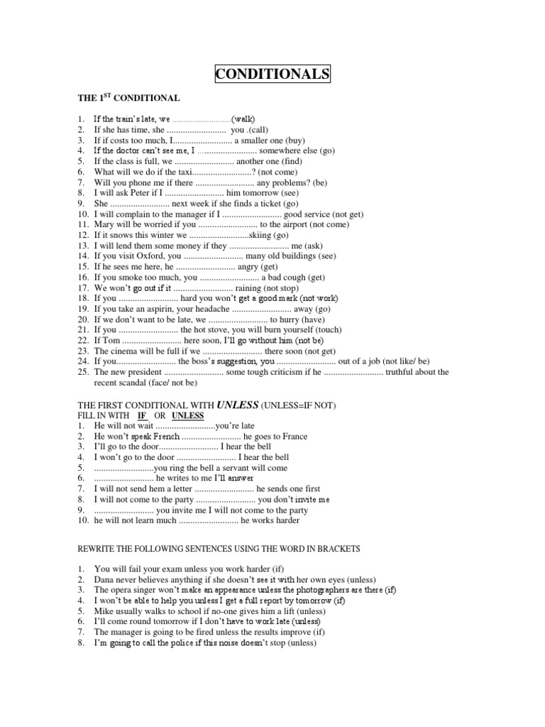 Understanding Conditional Sentences in English | PDF