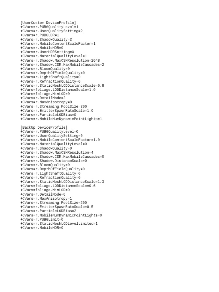 PUBG Mobile Lag Fix Config Guide | PDF