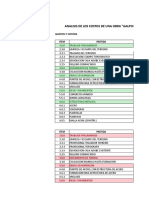 Analissis de Los Costos de Una Obra