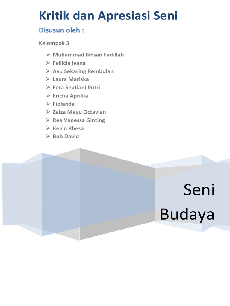 Kritik Seni Dan Apresiasi Seni Pdf